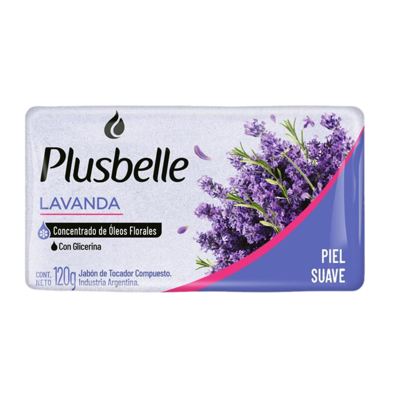 Pack Jabón De Tocador Plusbelle Lavanda 120 G 3 Unidades