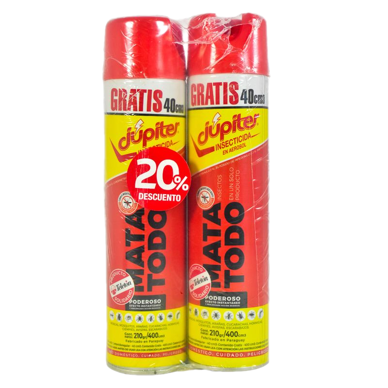 Pack 2 Insecticidas Jupiter Mata Todo 400 Ml