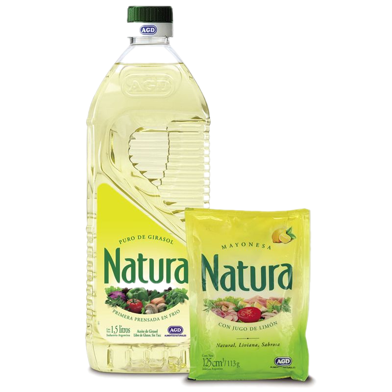 Aceite De Girasol Natura 1,5 L + Mayonesa Natura