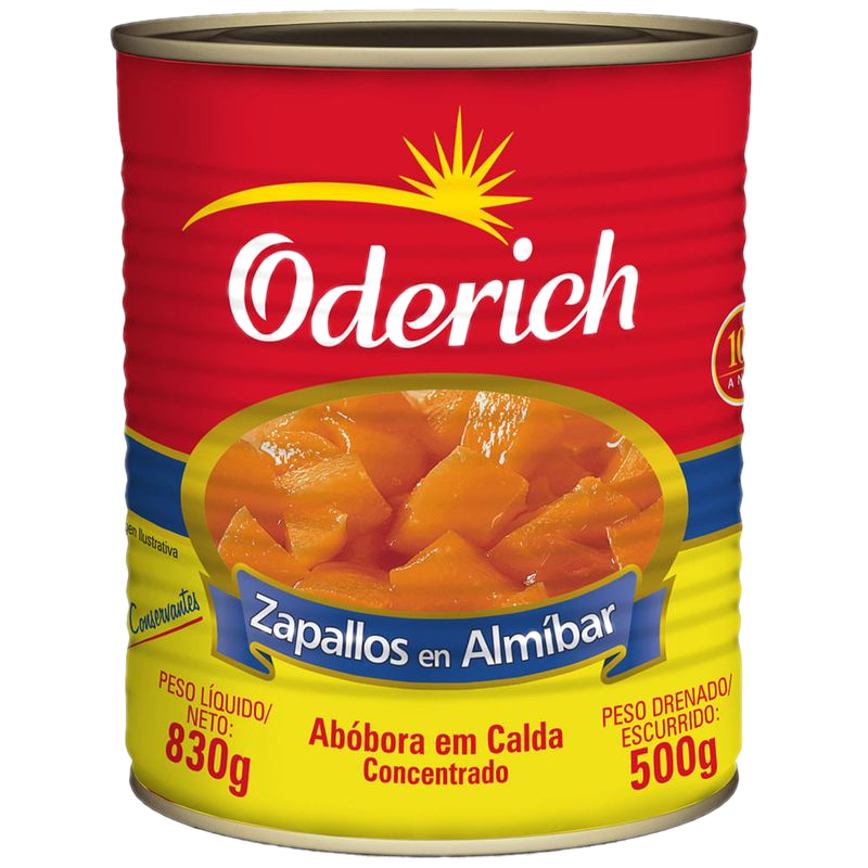 Zapallo En Almíbar Oderich 830 G