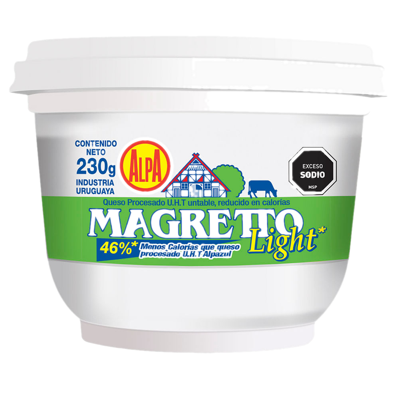 Queso Para Untar Alpa Magretto Pote 230 G