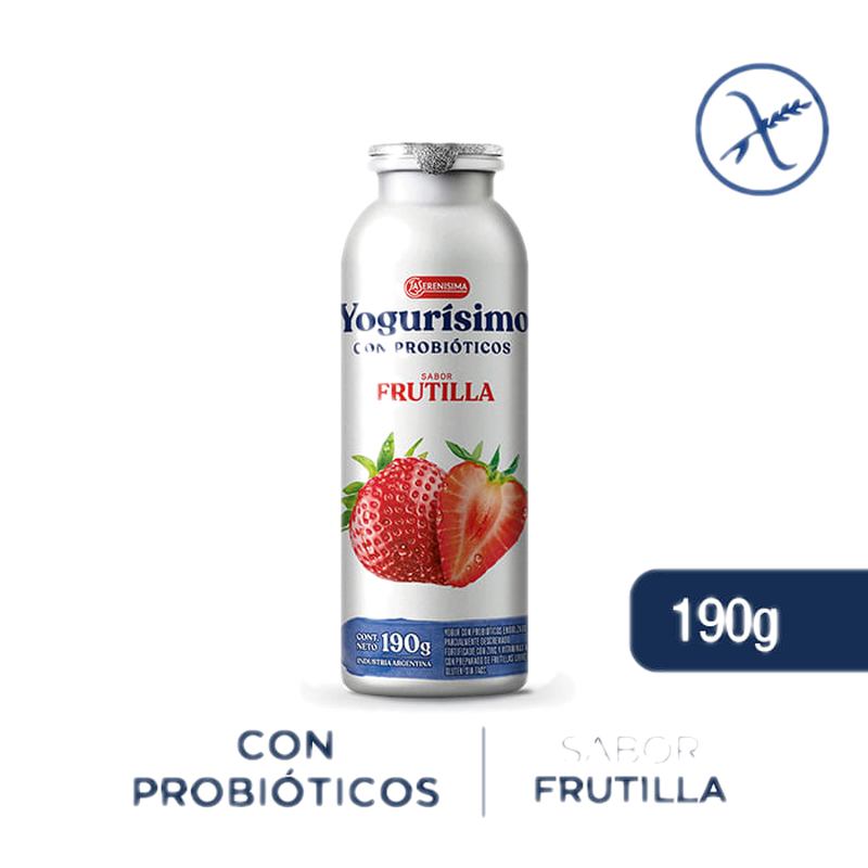 Yogurisimo Frutilla Con Probioticos Botellita 190 G