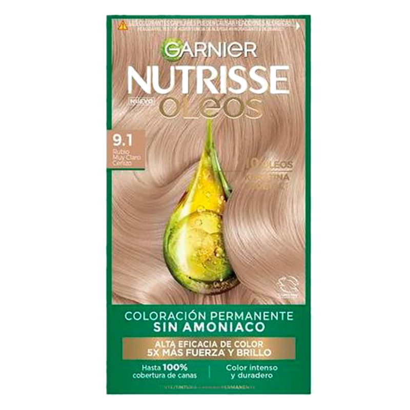 Coloración Nutrisse Óleos Rubio Cenizo 9.1