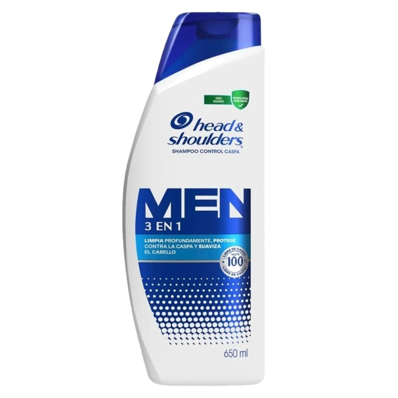 Shampoo Head & Shoulders 3 En 1 Men 650 Ml