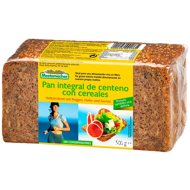 Pan Centeno Mestemacher Con Cereales 500 G