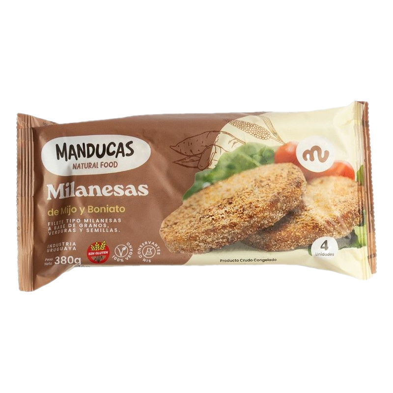 Milanesas Congeladas Manducas Mijo Y Boniato 4 Unidades