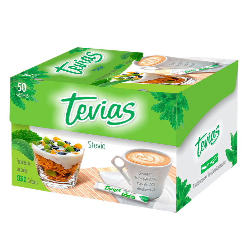 Edulcorante Tevias 50 Sobres 100% Stevia