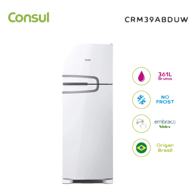 Refrigerador Consul Crm39akduw 361 L Frío Seco Inox
