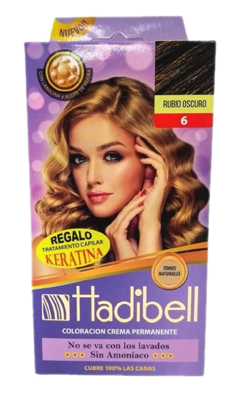 Hadibell Tinta Sin Amoniaco Rubio Oscuro Nº 6