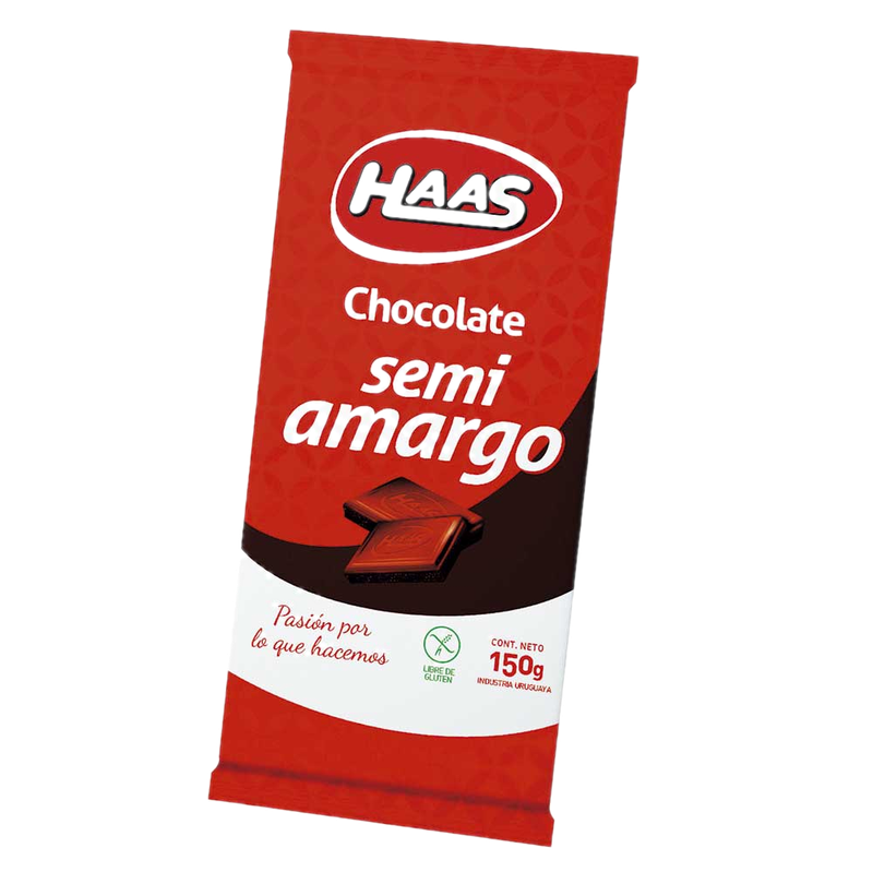 Tableta De Chocolate Haas Semi Amargo 120 G