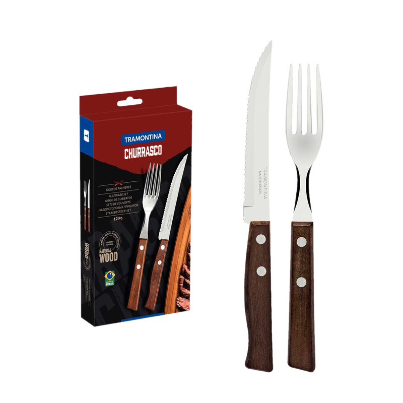 Juego Tramontina Asado Maderay Acero