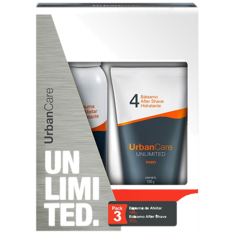 Estuche Urban Care Unlimited Espuma + Bálsamo 2 Unidades