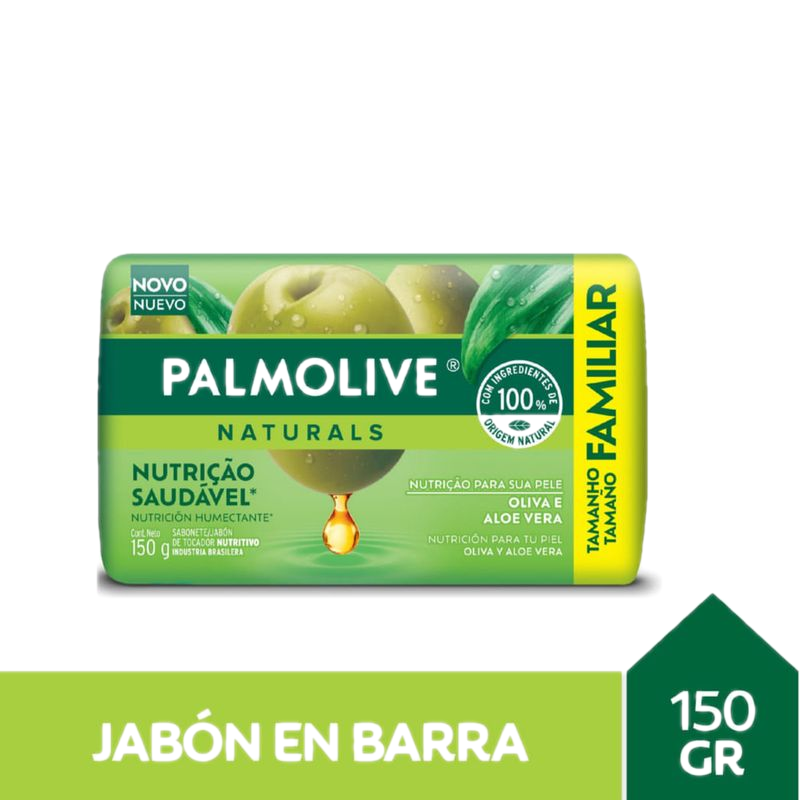Jabón De Tocador Palmolive Nutrición Humectante Aloe Y Oliva 150 G