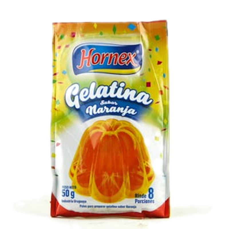 Gelatina Hornex Naranja 8p 60 G