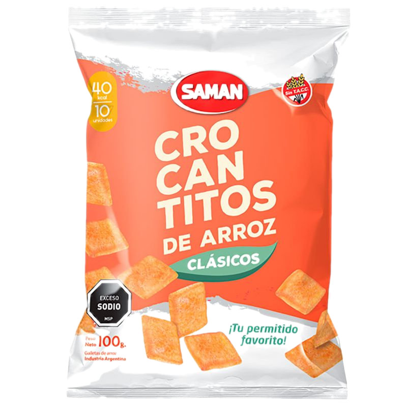 Galletas Arroz Saman Crocantitos Clásicos 100 G