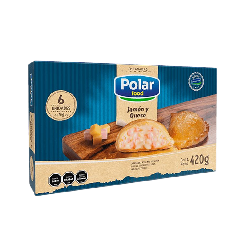 Empanadas De Jamón Y Queso Polar Food 6 Unidades 420 G