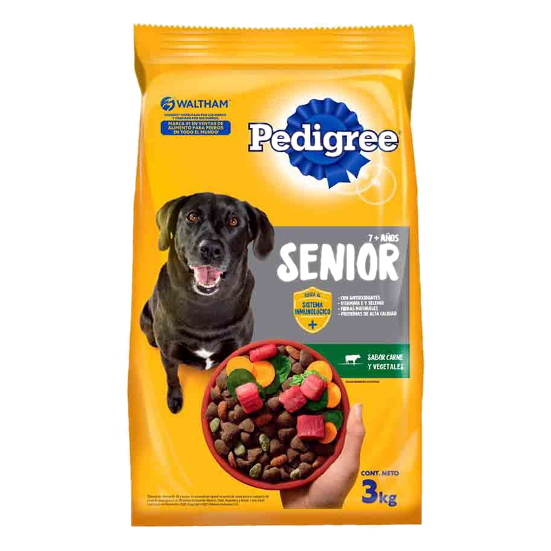 Alimento Para Perros Senior + 7 Años Pedigree 3 Kg