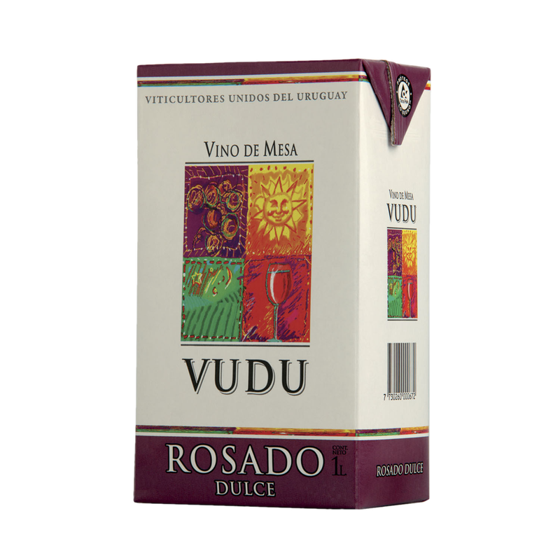 Vino Vudu Rosado Dulce Tetra 1 L .