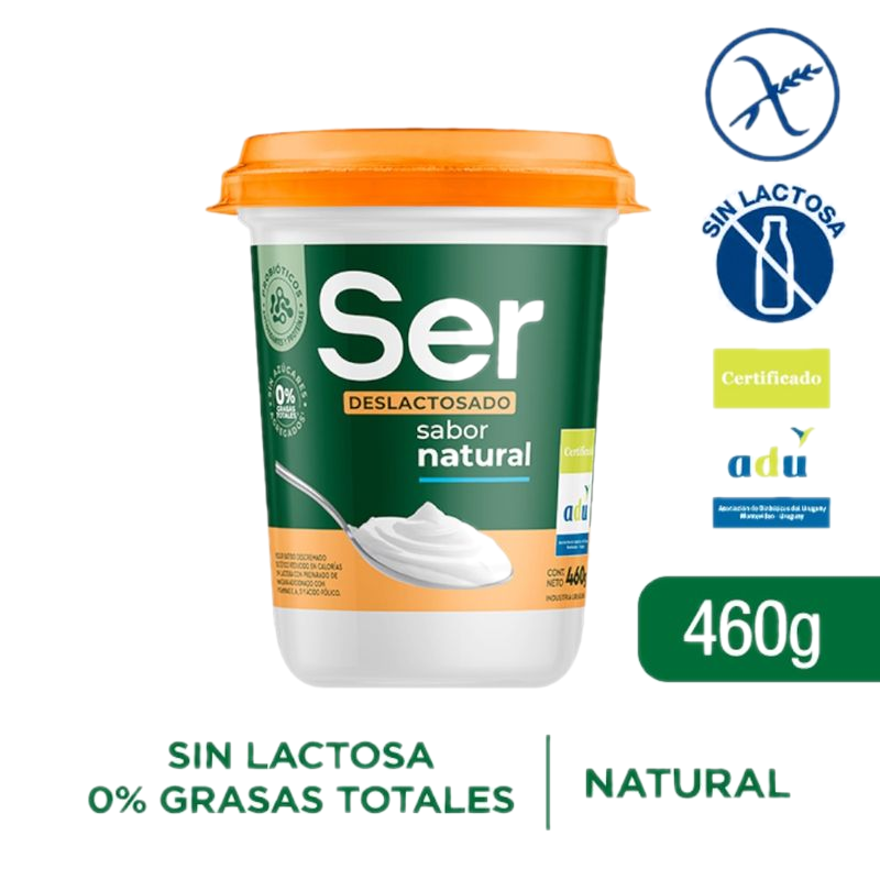 Yogur Ser Deslactosado Natural 460 G