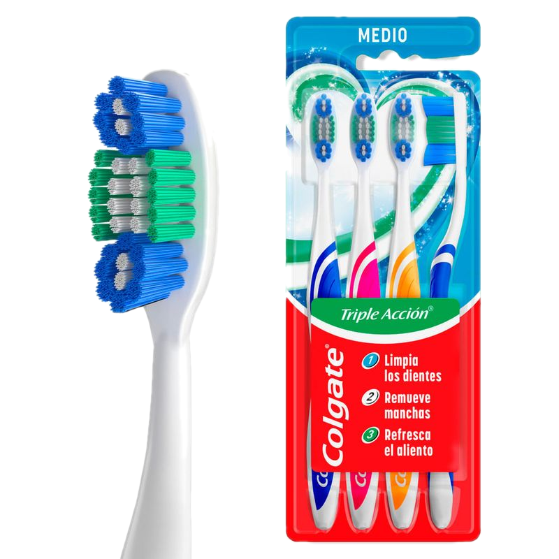 Cepillo Dental Colgate Triple Acción 4 Unidades