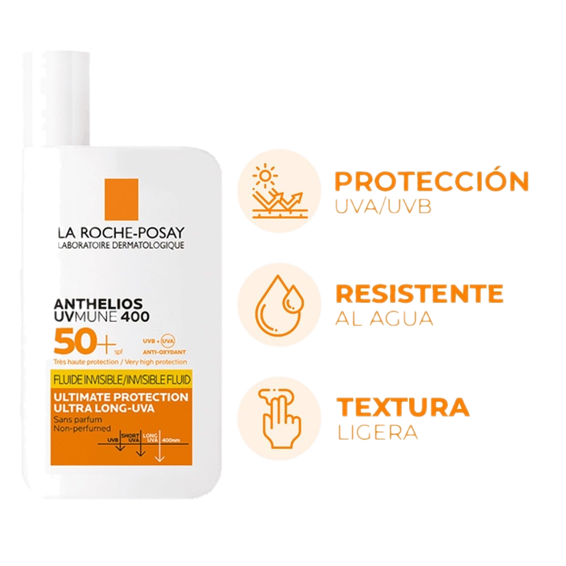 Protector Solar La Roche Posay Anthelios Uvmune 400 Fluido Fps50+ 50 Ml