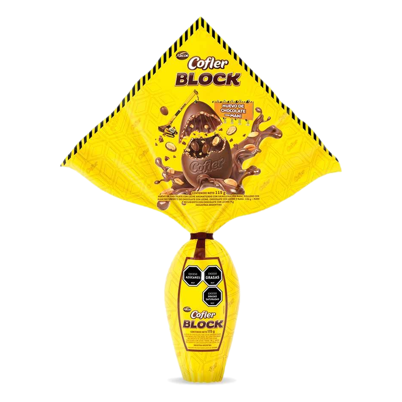 Huevo De Chocolate Cofler Block Con Maní 115 G