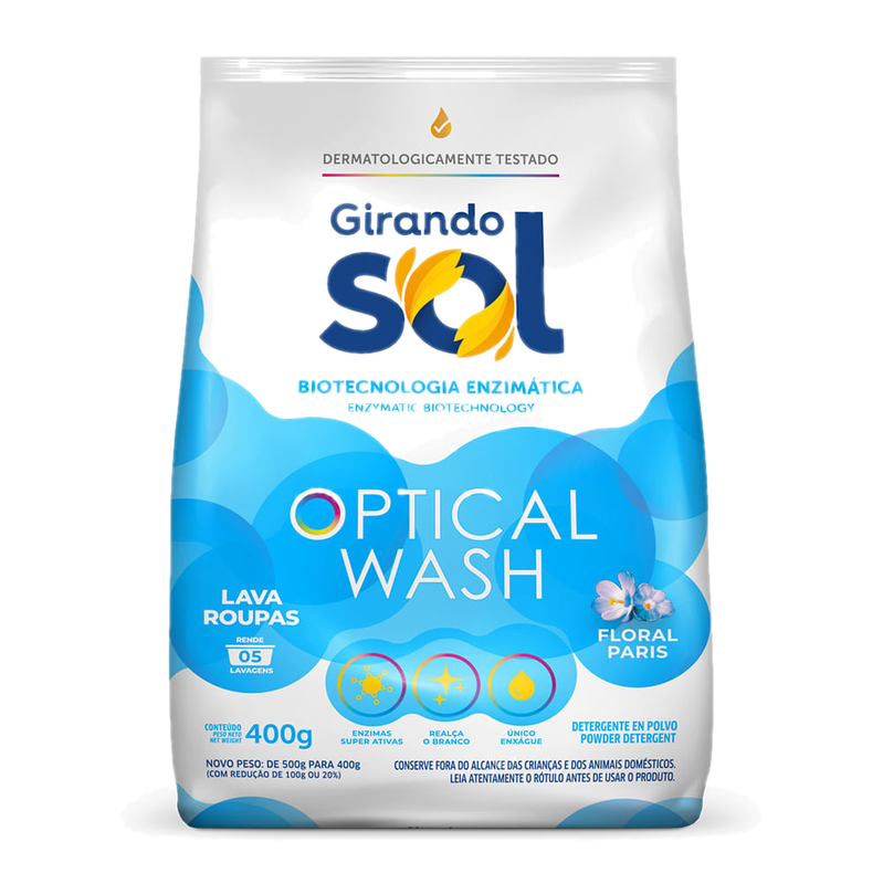 Jabon En Polvo Girando Sol Azul 400 G