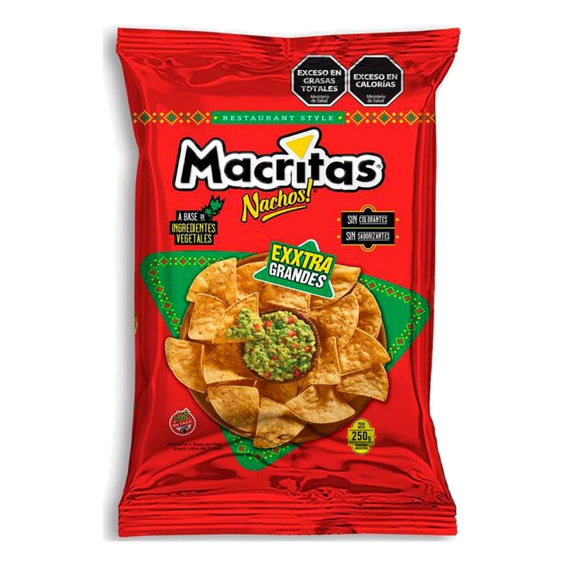 Nachos Extra Grandes Macritas 250 G