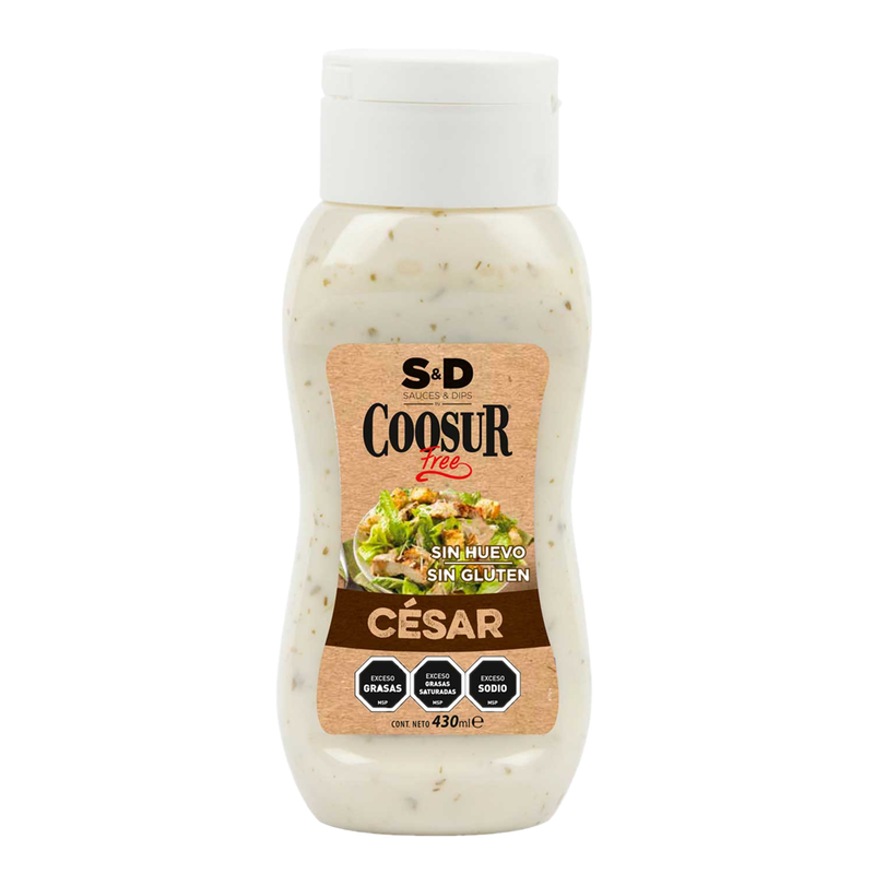 Salsa Coosur Cesar Botella 430 G Sin Huevo Y Sin Gluten