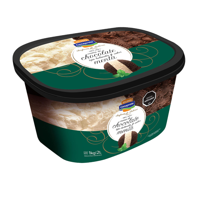 Helado Conaprole 2 L Sinfonia Chocolate Holandes Y Menta