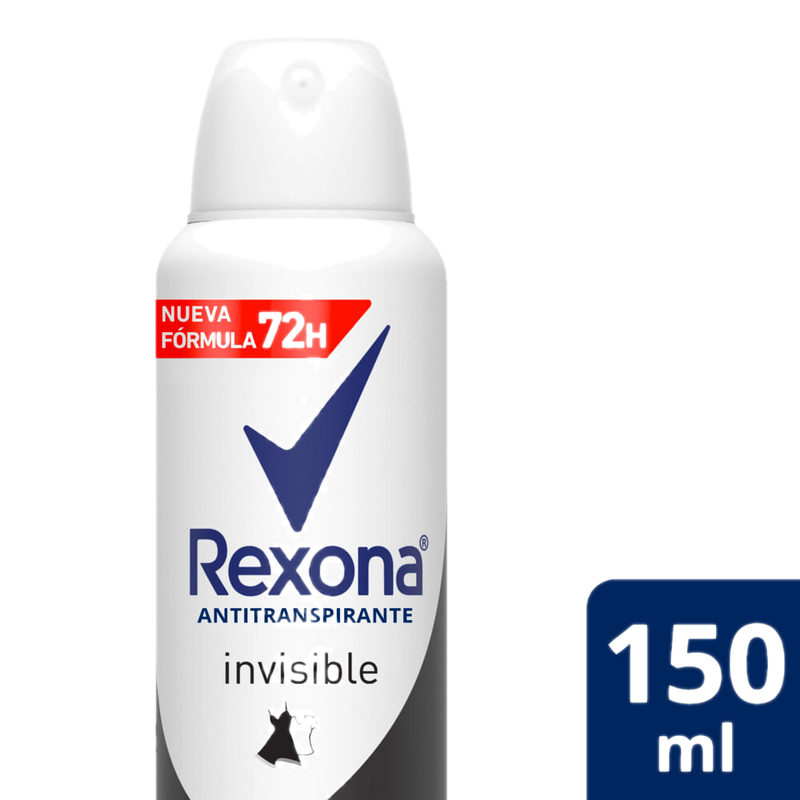 Desodorante Antitranspirante Rexona Invisible Aerosol 150 Ml