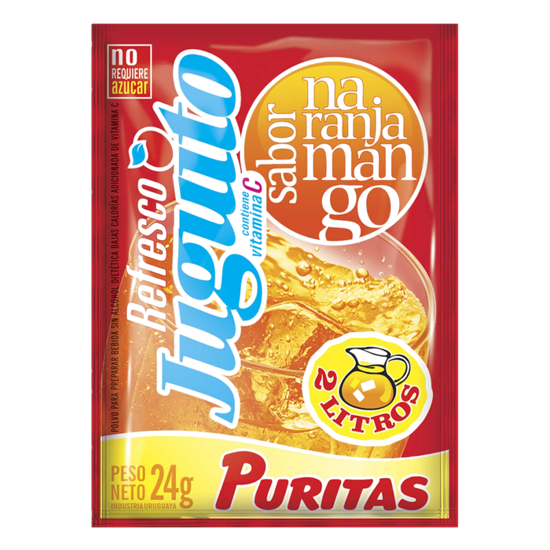 Jugo Juguito Polvo Naranja Mango 24 G