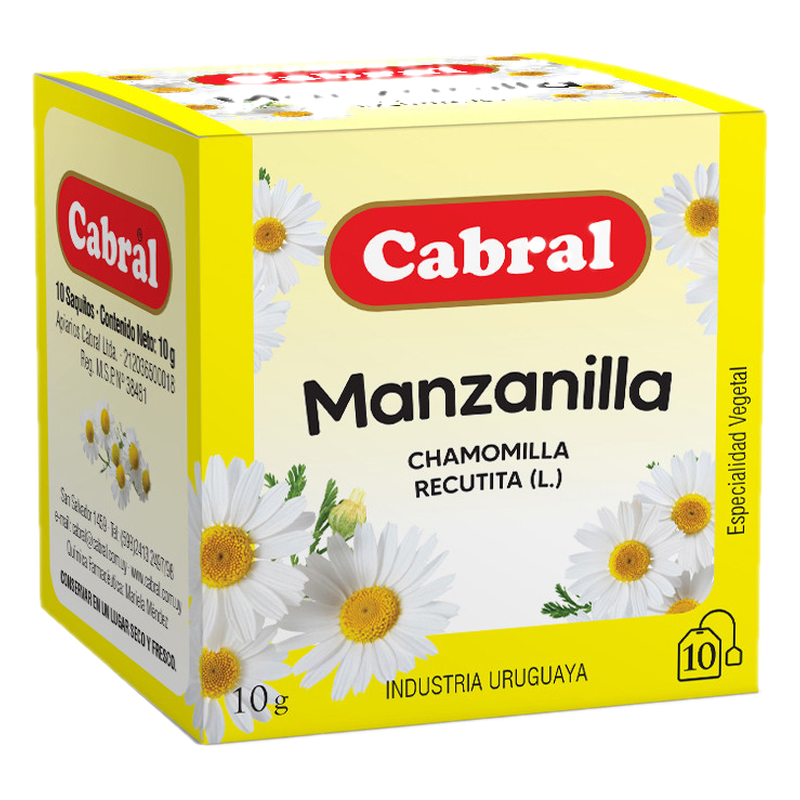 Té Cabral De Manzanilla Digestivo Sedante X 10 Sobres