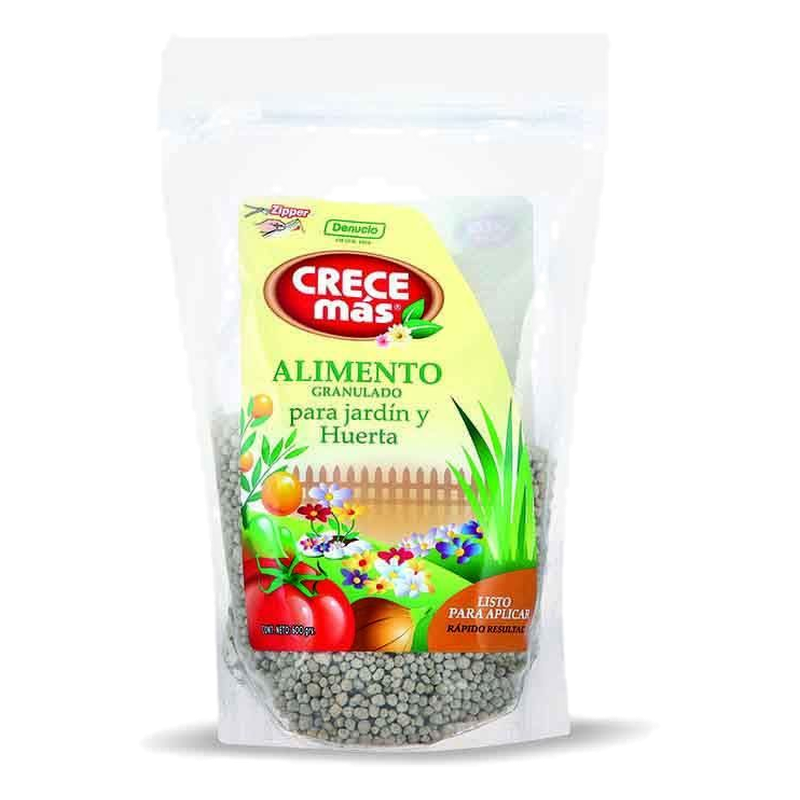 Alimento Granulado Crece Mas Denucio Para Jardín Y Huerta 600 G