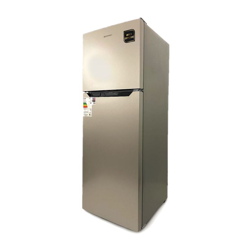 Heladera Daewoo Inverter Frío Seco Con Freezer 298lts Silver Dart338ns