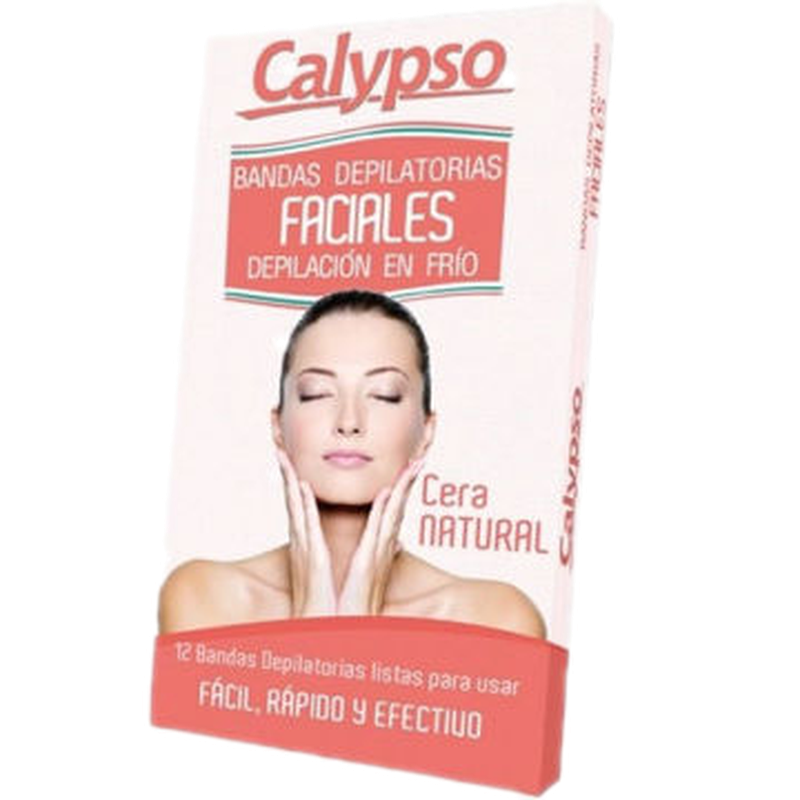 Calypso Bandas Depilat Faciales Natural 12 Unidades