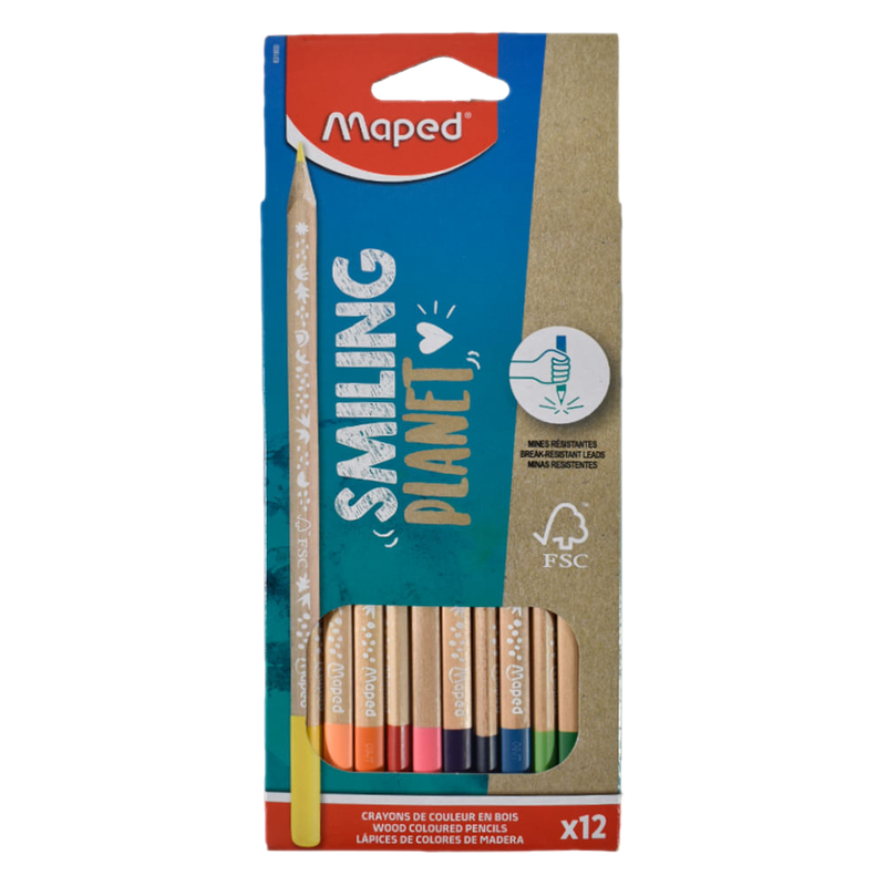 Lápices De Colores Maped Smiling Planet