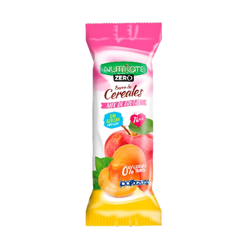 Barrita De Cereal Mix De Frutas Nutrilate Sin Azucar 25 G