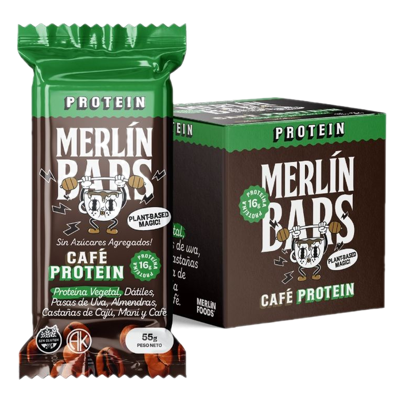 Barras De Cereal Merlín Bars Café Protein 55 G