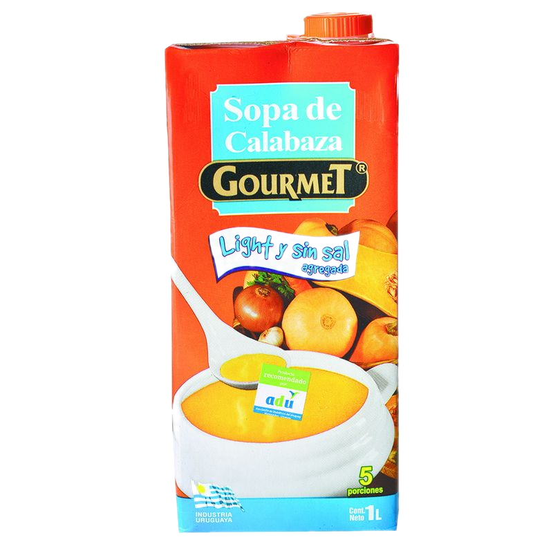 Sopa De Calabaza Light Gourmet Sin Sal 1 L