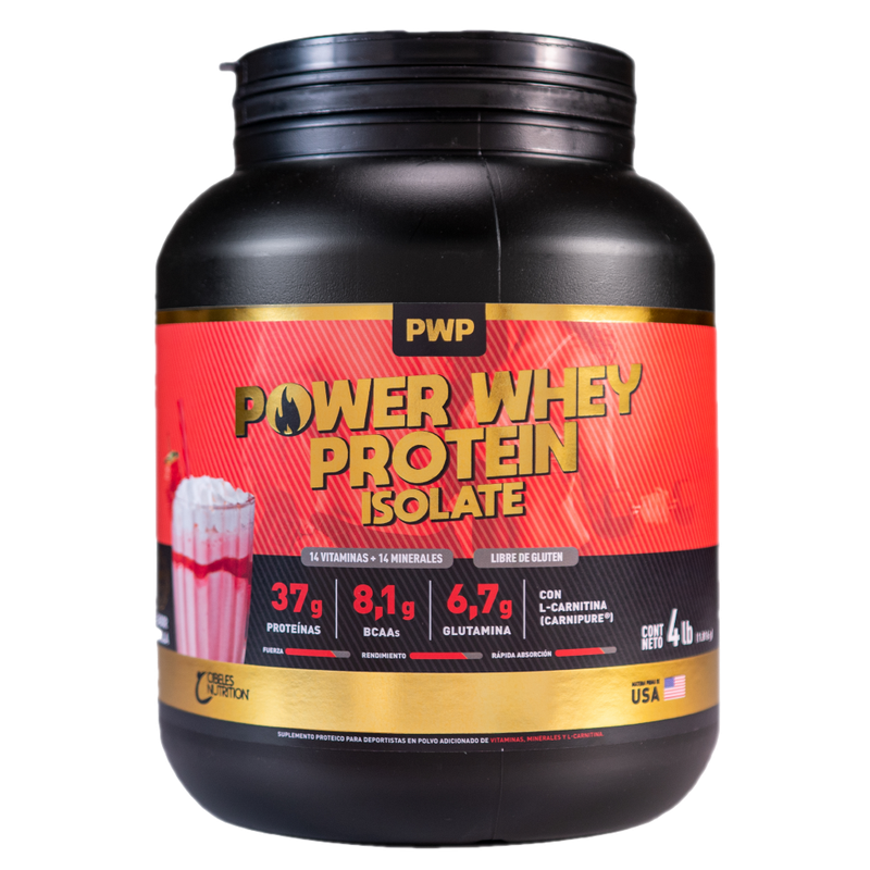 Suplemento Whey Protein Isolate Power Frutilla 1.8 Kg
