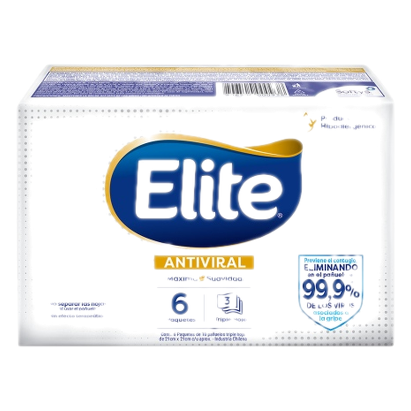 Pañuelos Elite Pocket Antiviral Pack 6 Unidades Unidades
