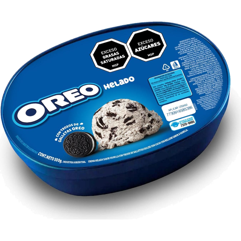 Helado Oreo En Pote 500 G