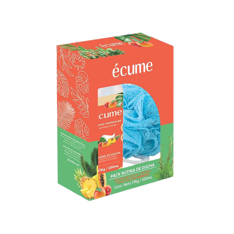 Set De Ducha Écume Mousse Ducha Frutos Tropicales + Esponja