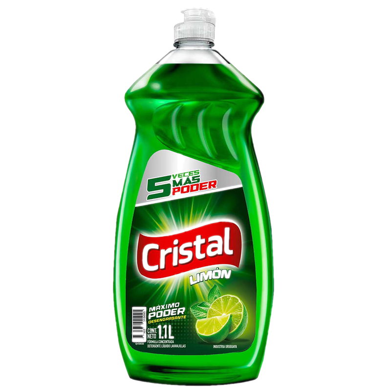 Detergente Lavavajilla Cristal Concentrado Verde 1100 Ml