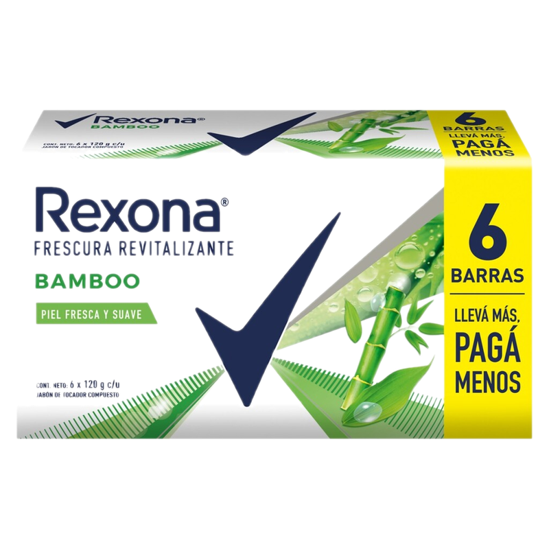 Jabón Rexona Bamboo 120 G. 6 Unidades