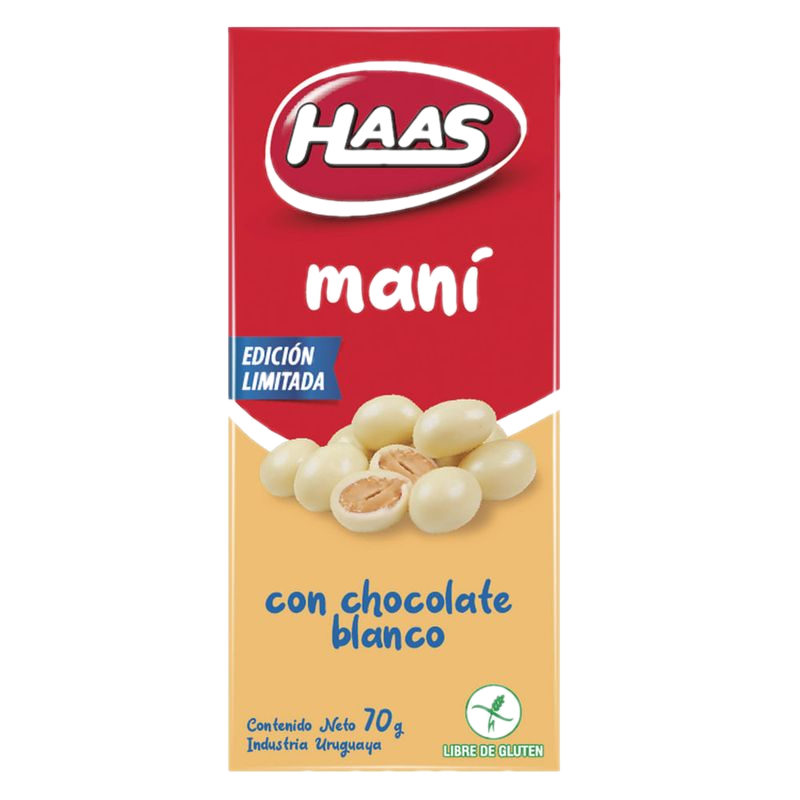 Maní Con Chocolate Haas Blanco 70 G