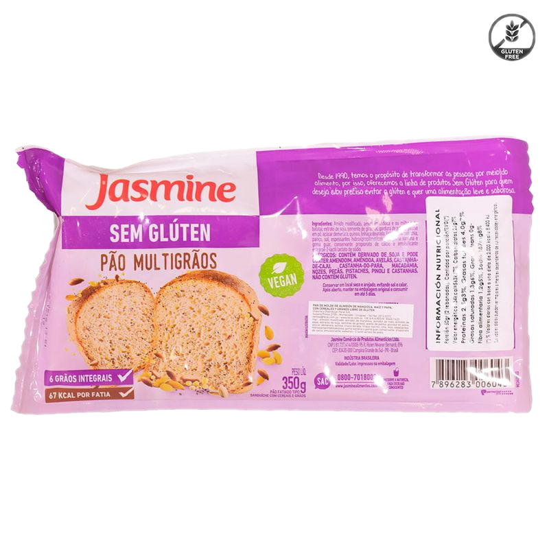 Pan Rodajas Jasmine Multicereal Sin Gluten 350 G