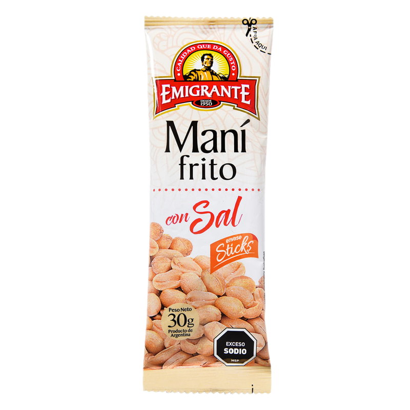 Stick Mani Emigrante Frito Con Sal 30 G