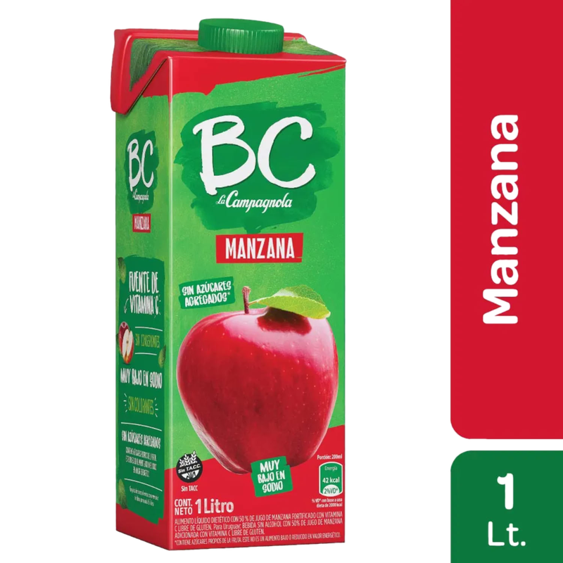 Jugo Bc Manzana 1 L